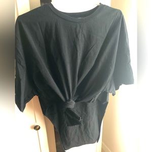 Unusual crop top cotton T